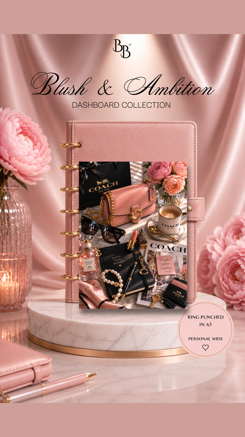 Blush & Ambition Dashboard Collection™ | Luxury Planner Dashboards | Laminated A5, Personal & Personal Wide Planner Inserts
