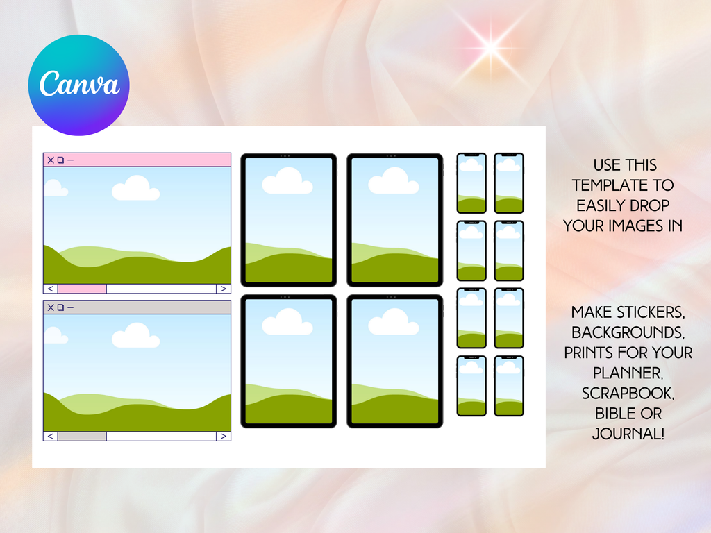 Mini Print Canva Template | Drag & Drop 4×6 Photo Layouts for Journals, Planners & Scrapbooks