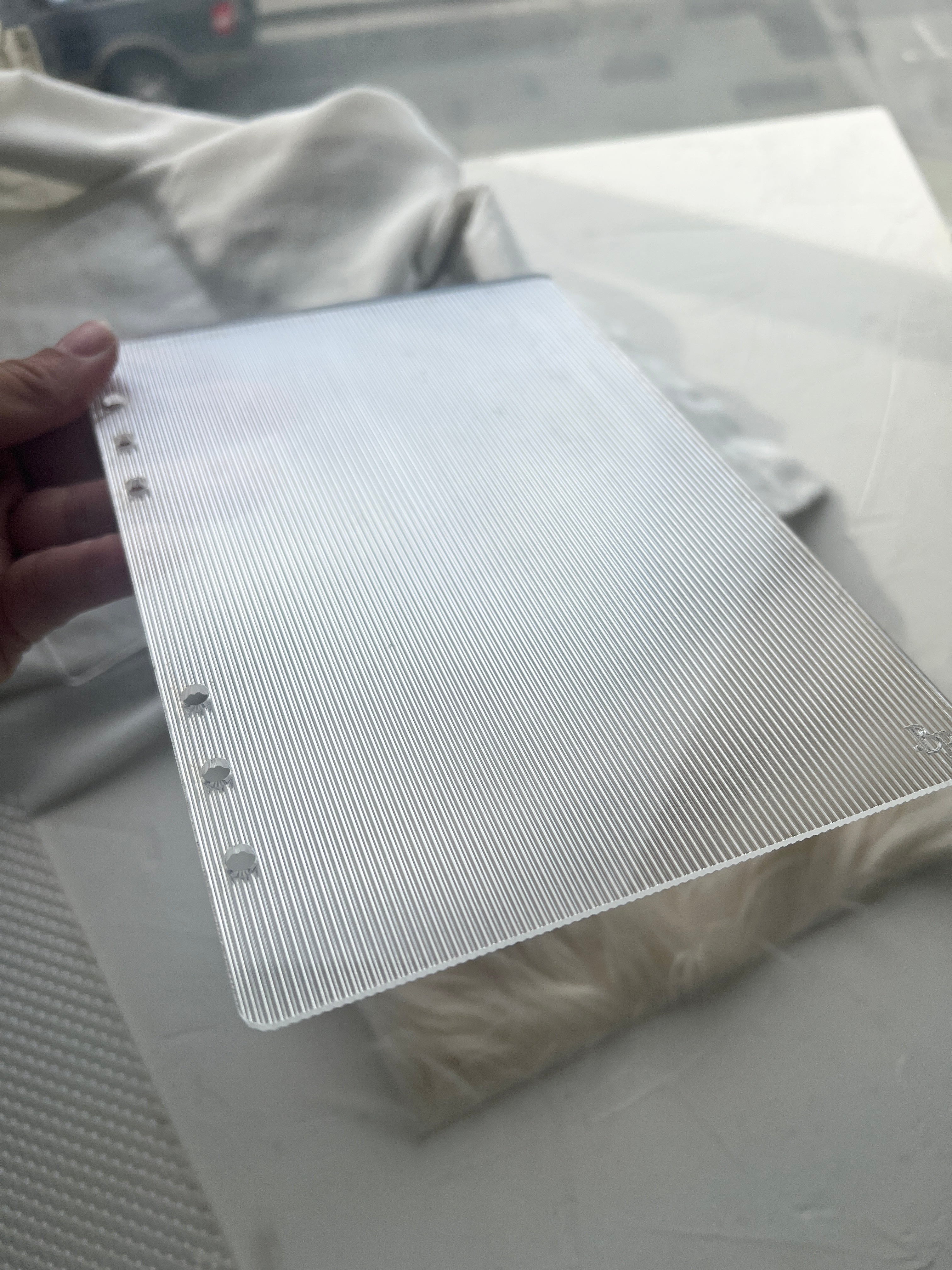 Textured Clear Acrylic Dashboard