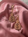 Champagne Bling Money Bag Planner Clip Charm