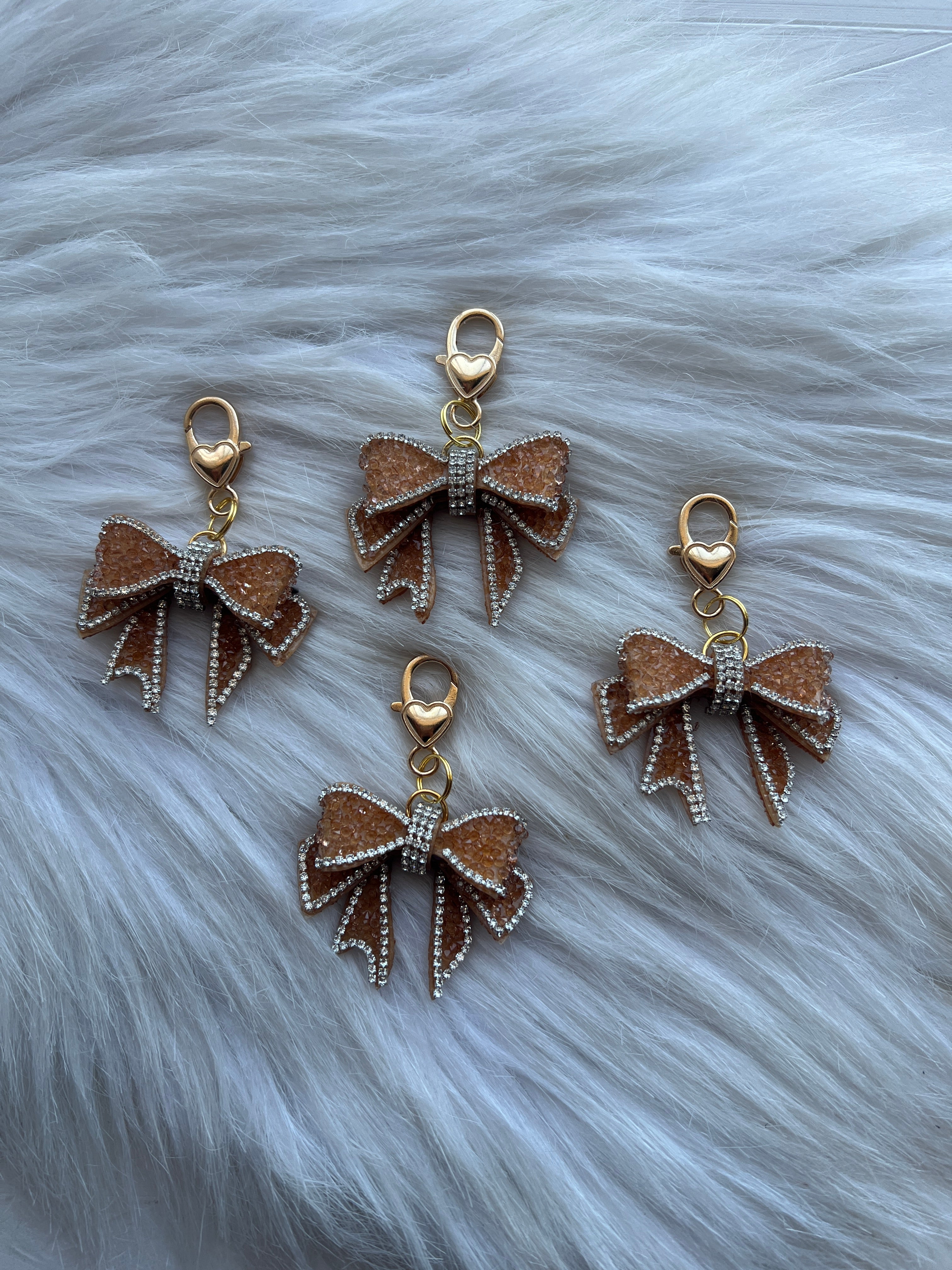 Sugar Bling Bow | Coquette Bow Charm | Rhinestone Planner & Purse Accessory