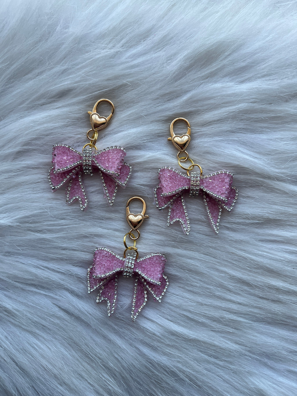 Sugar Bling Bow | Coquette Bow Charm | Rhinestone Planner & Purse Accessory