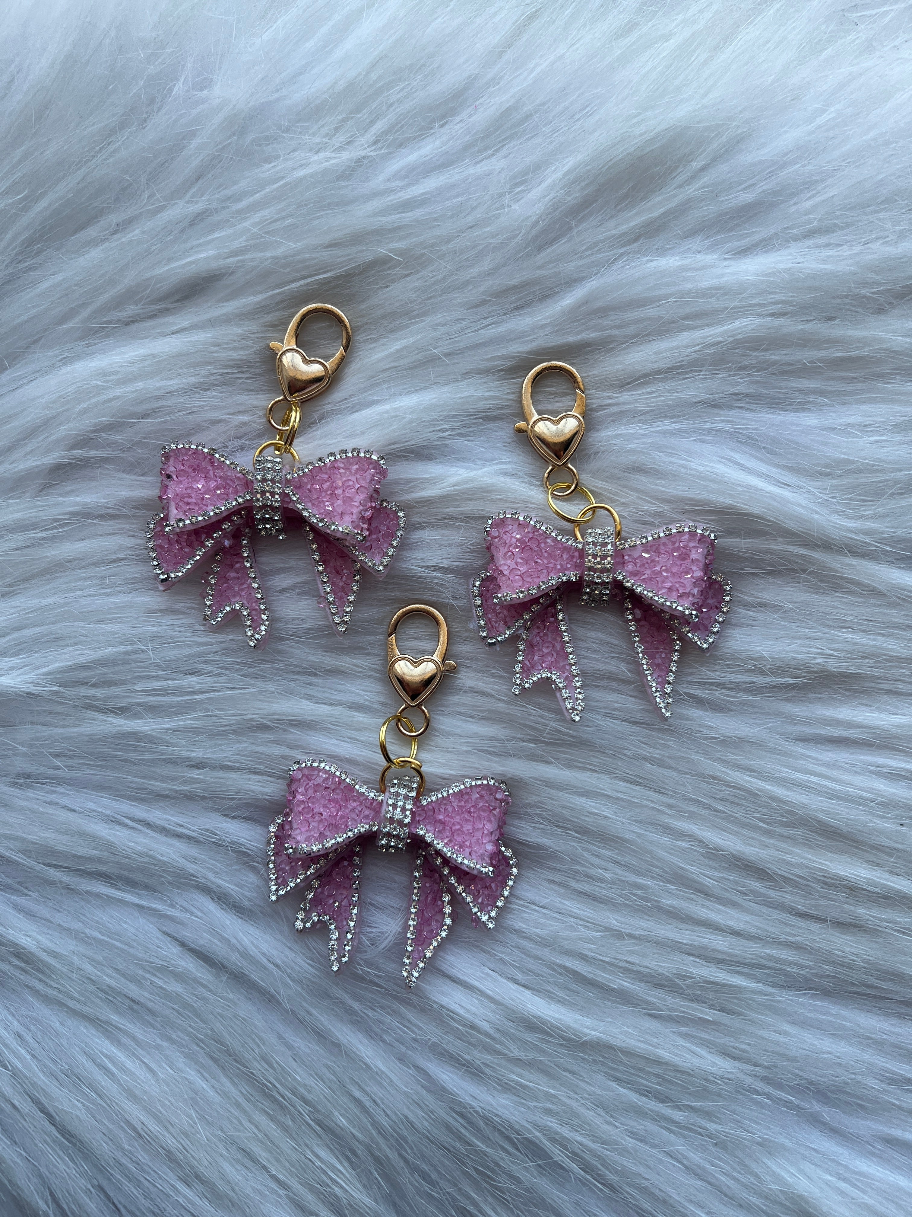 Sugar Bling Bow | Coquette Bow Charm | Rhinestone Planner & Purse Accessory