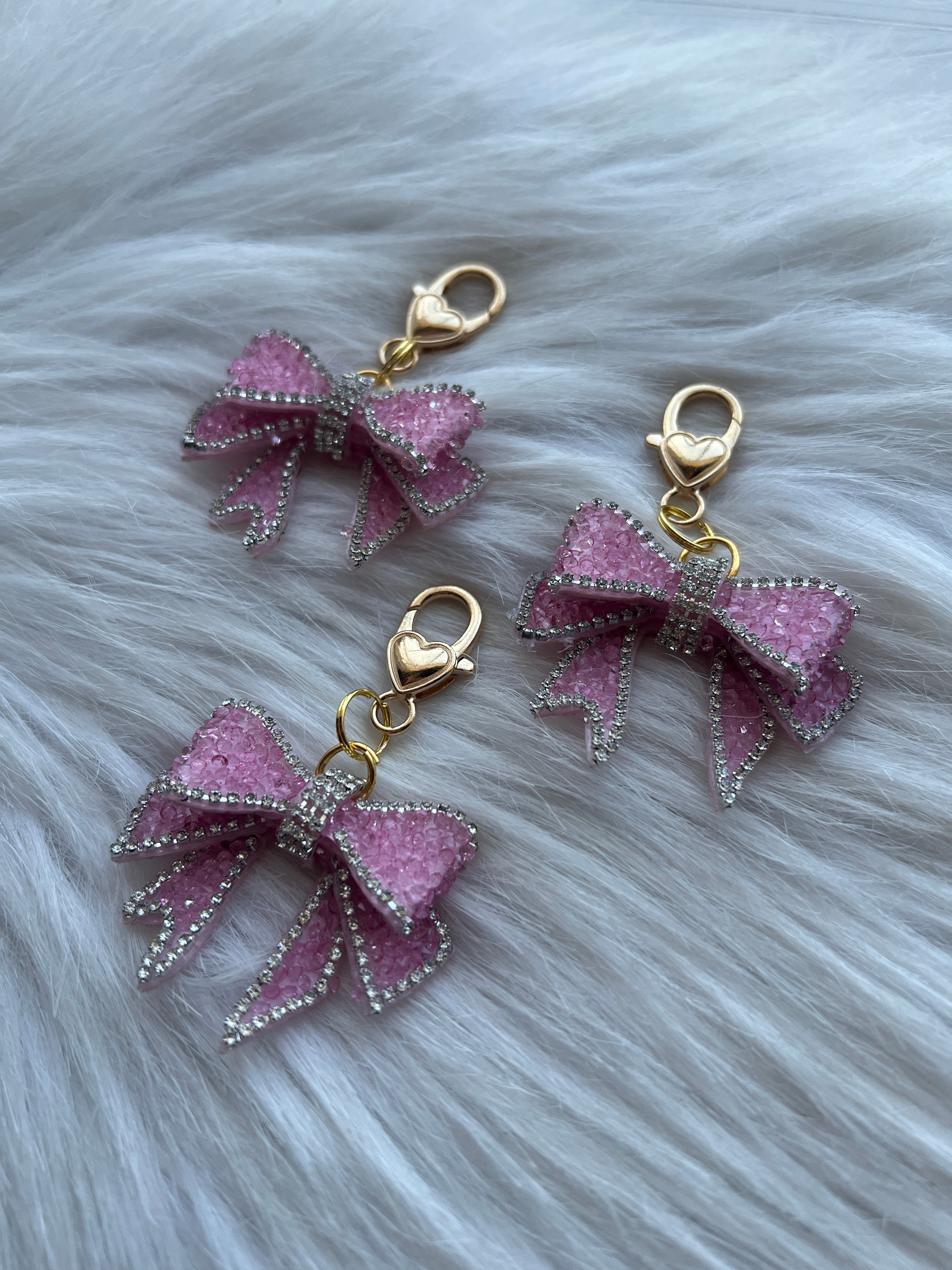 Sugar Bling Bow | Coquette Bow Charm | Rhinestone Planner & Purse Accessory