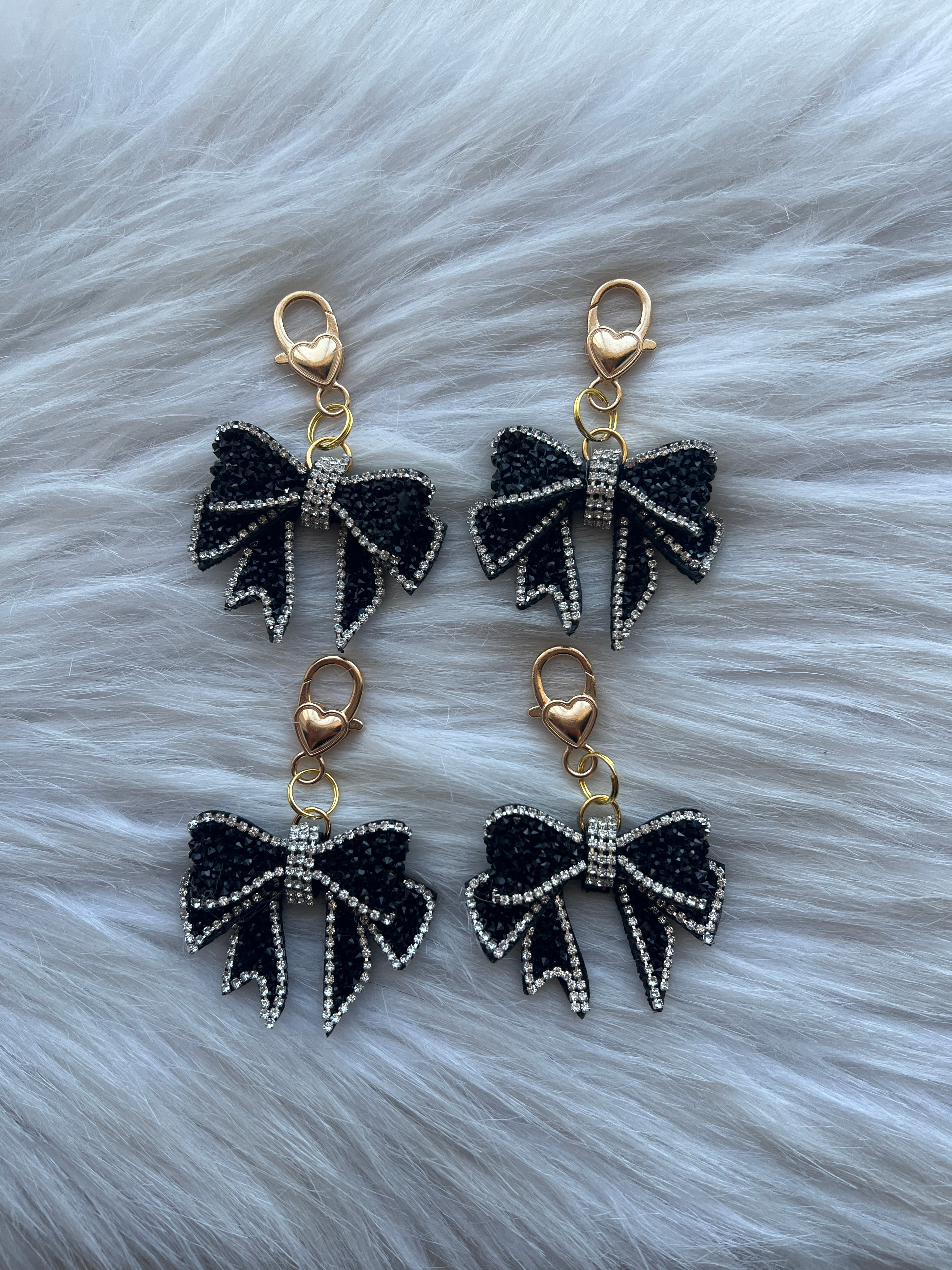 Sugar Bling Bow | Coquette Bow Charm | Rhinestone Planner & Purse Accessory