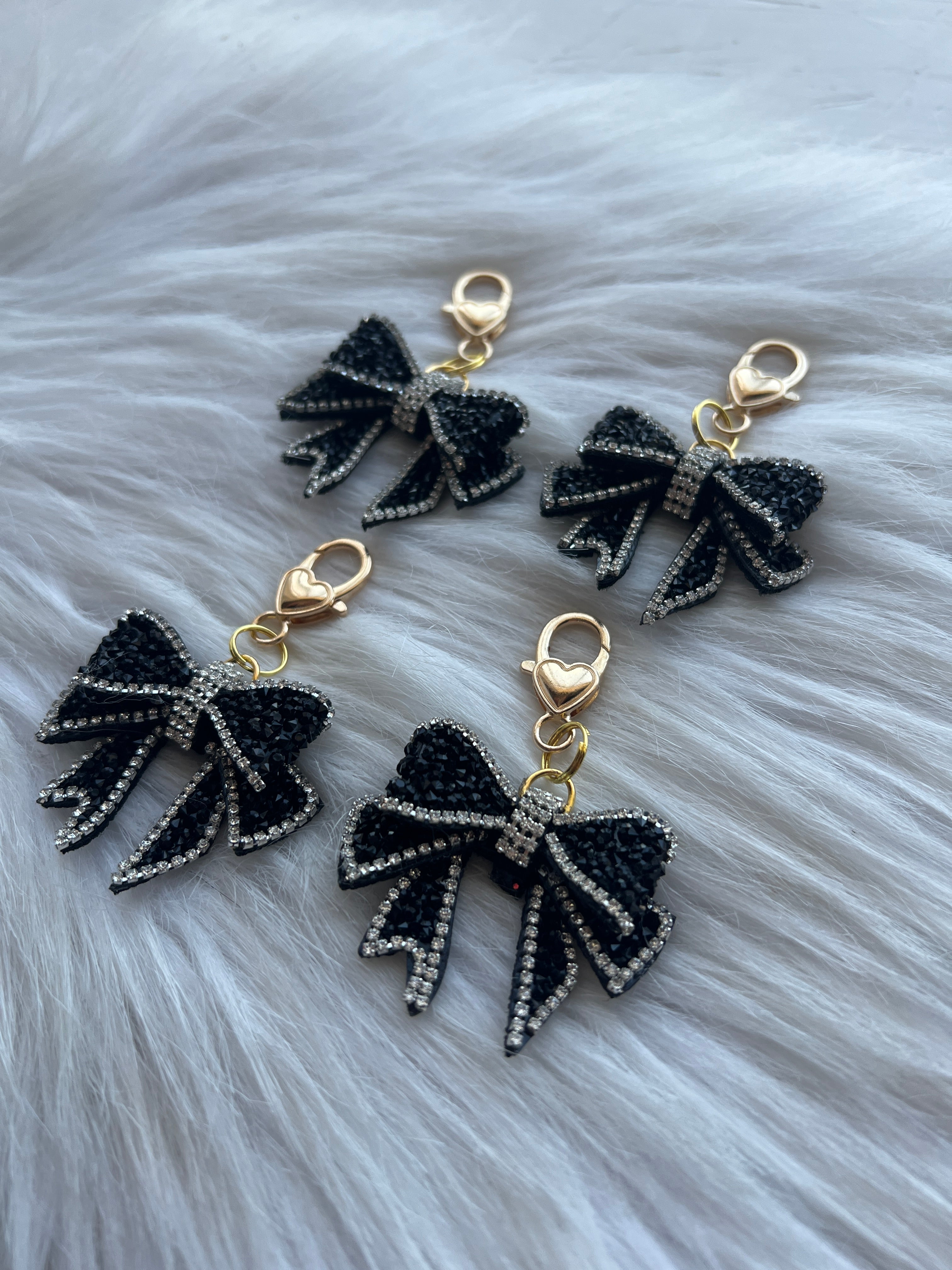 Sugar Bling Bow | Coquette Bow Charm | Rhinestone Planner & Purse Accessory