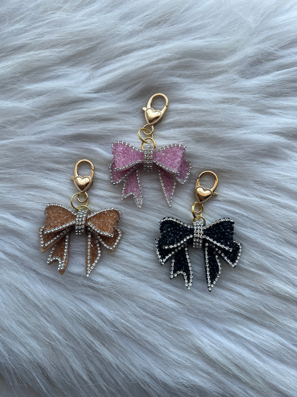 Sugar Bling Bow | Coquette Bow Charm | Rhinestone Planner & Purse Accessory