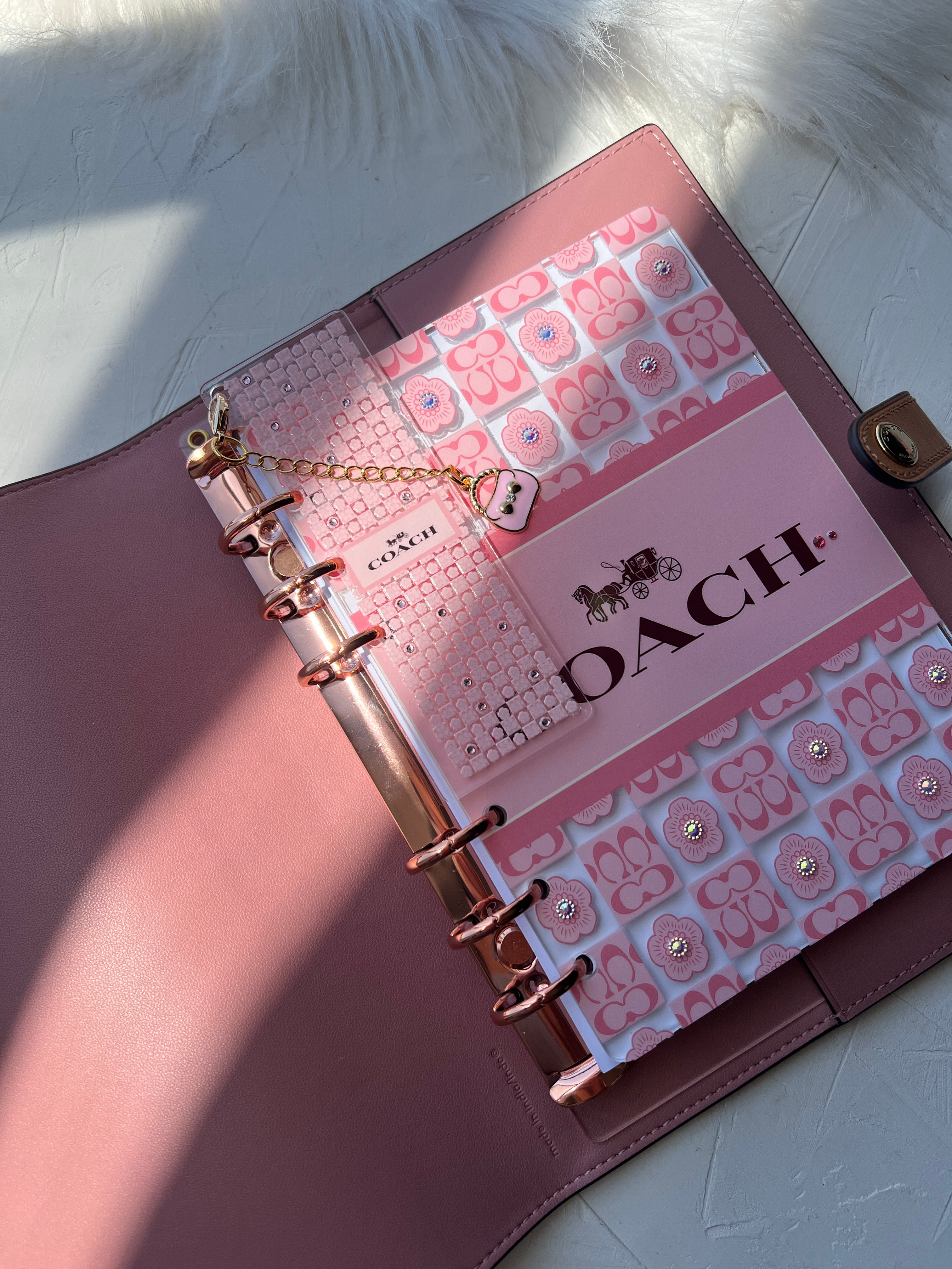 The Petite Ring Charm Anchor™ | Blinged Acrylic Planner Charm Holder for Ring Binders