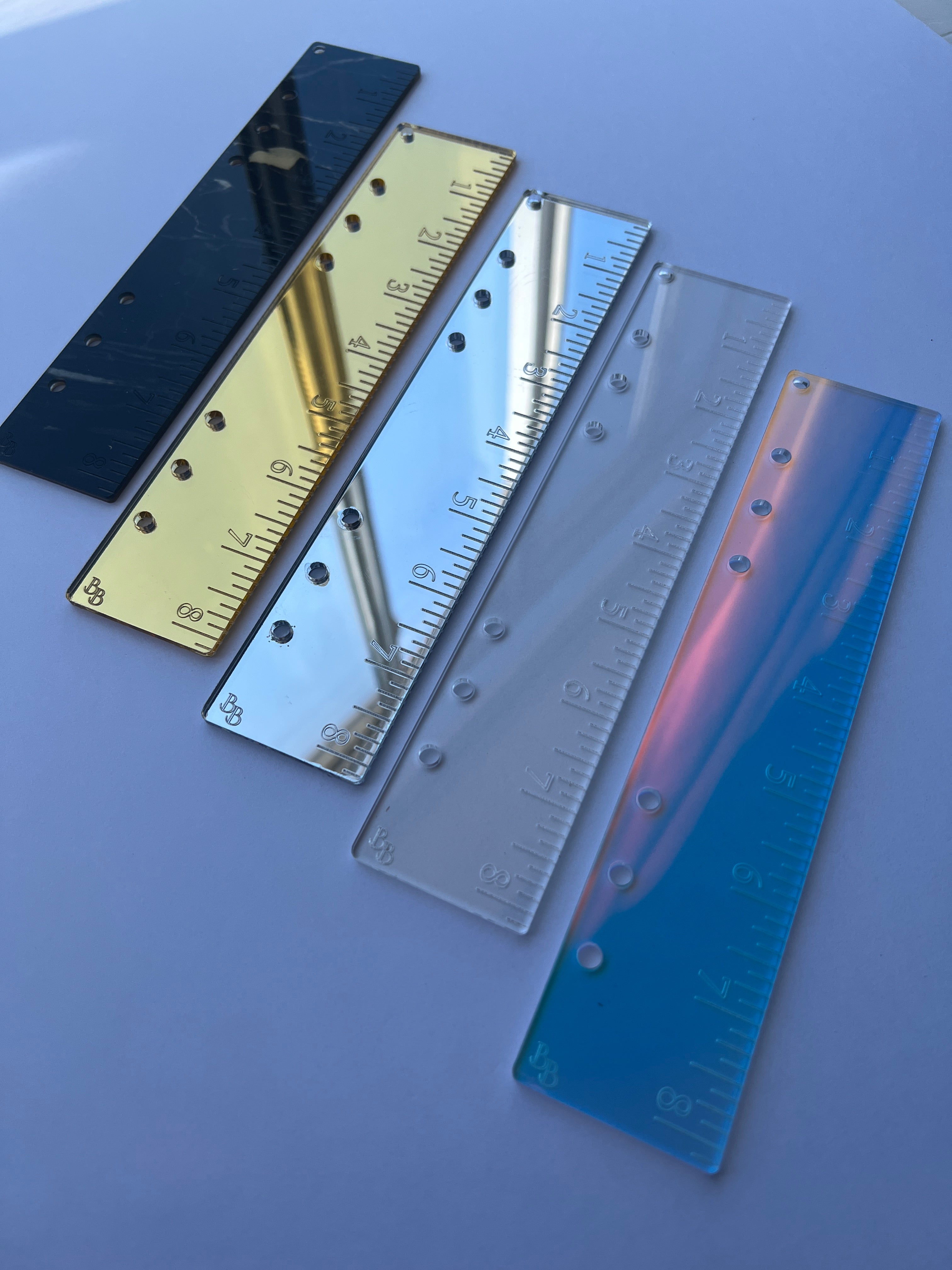 The Everyday Luxe Ruler™ | Luxury Acrylic Planner Ruler Insert | Mirror & Clear Planner Accessory | A5 & Personal Sizes
