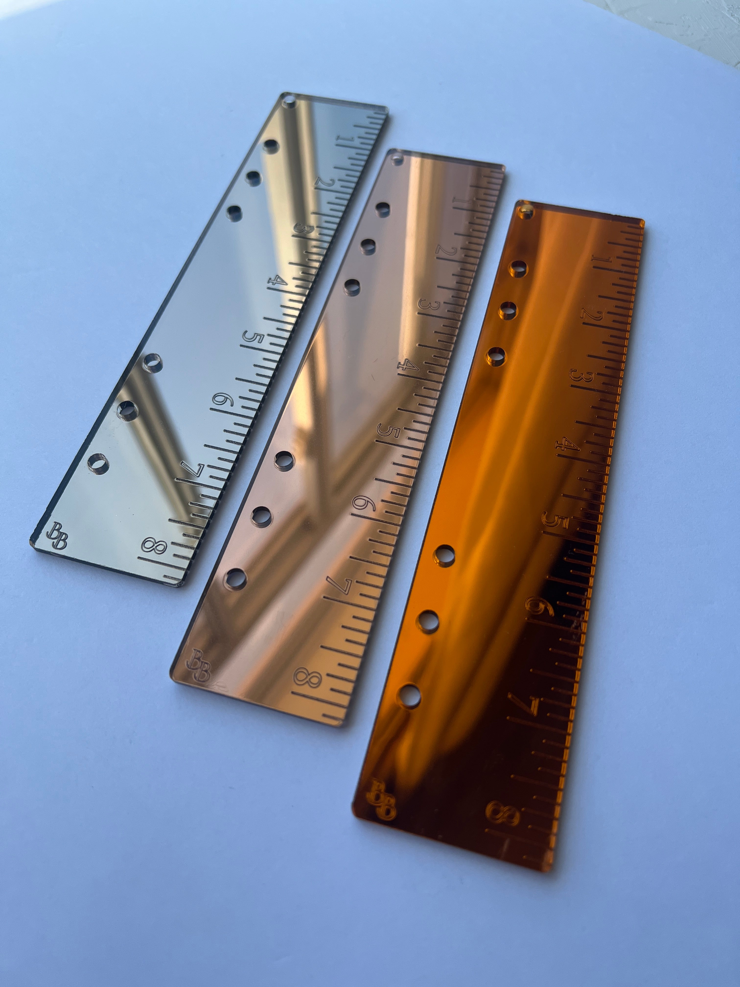 The Everyday Luxe Ruler™ | Luxury Acrylic Planner Ruler Insert | Mirror & Clear Planner Accessory | A5 & Personal Sizes