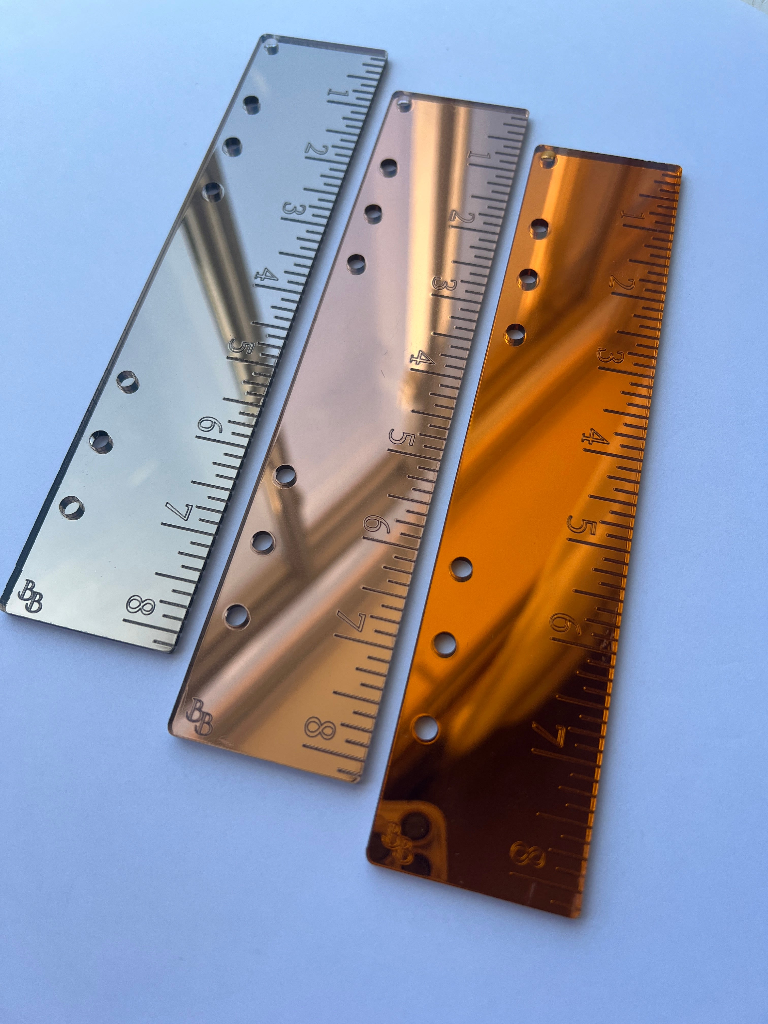 The Everyday Luxe Ruler™ | Luxury Acrylic Planner Ruler Insert | Mirror & Clear Planner Accessory | A5 & Personal Sizes