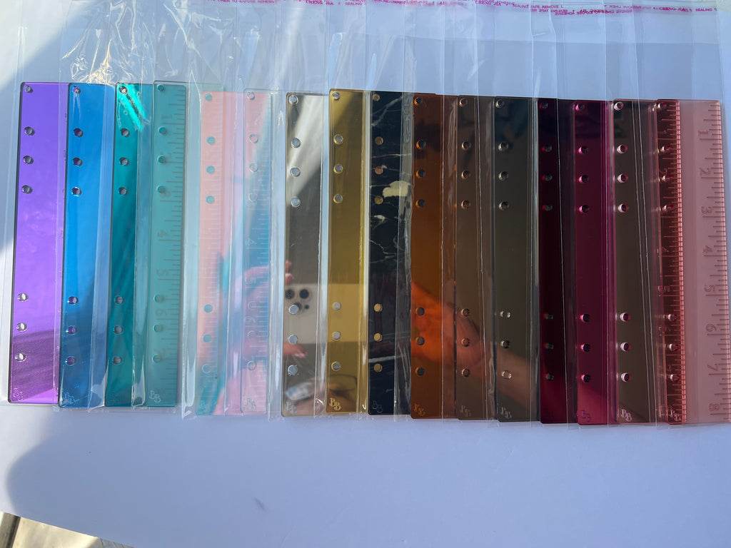 The Everyday Luxe Ruler™ | Luxury Acrylic Planner Ruler Insert | Mirror & Clear Planner Accessory | A5 & Personal Sizes