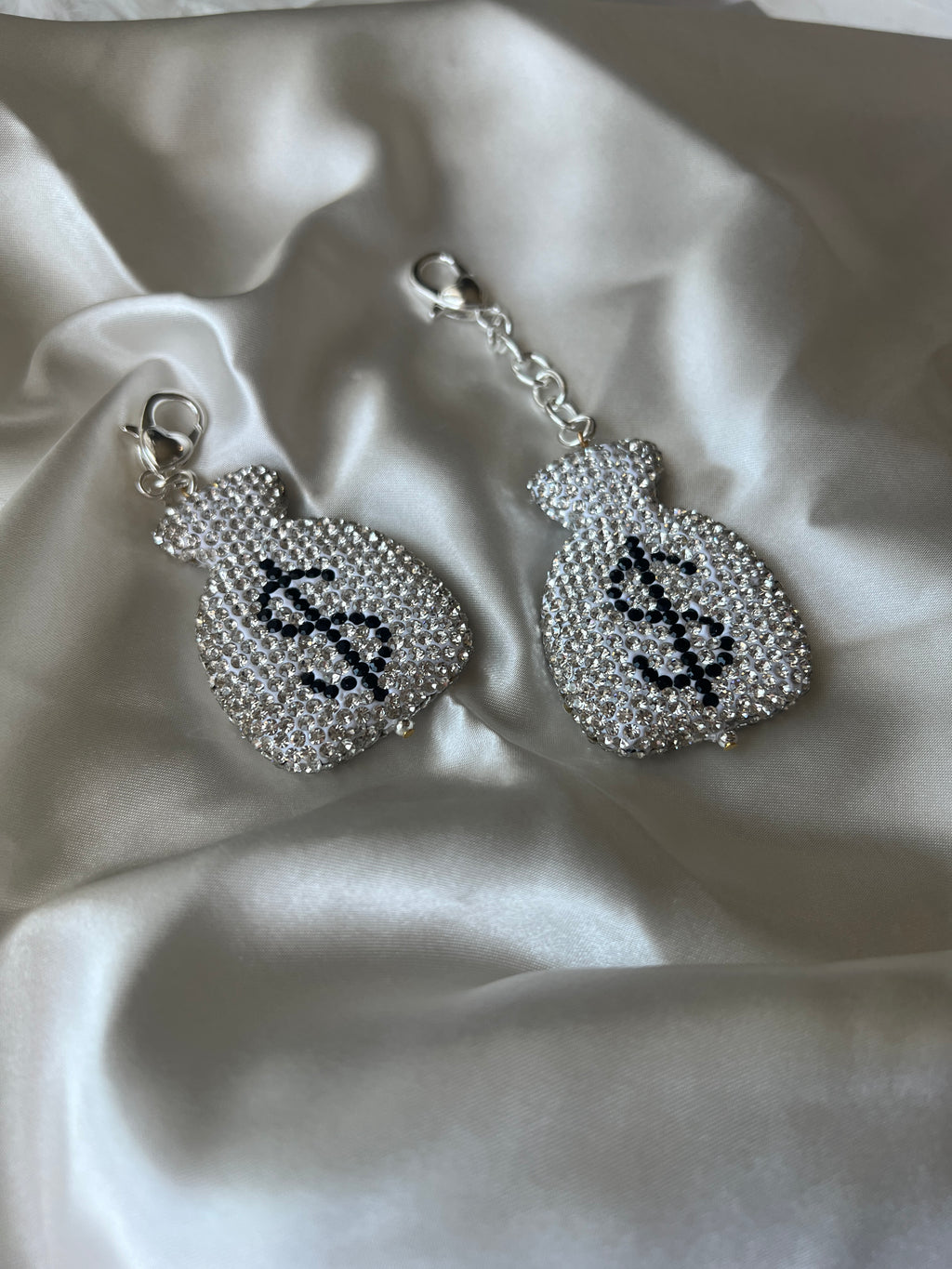 Silver Bling Money Bag Planner Clip Charm