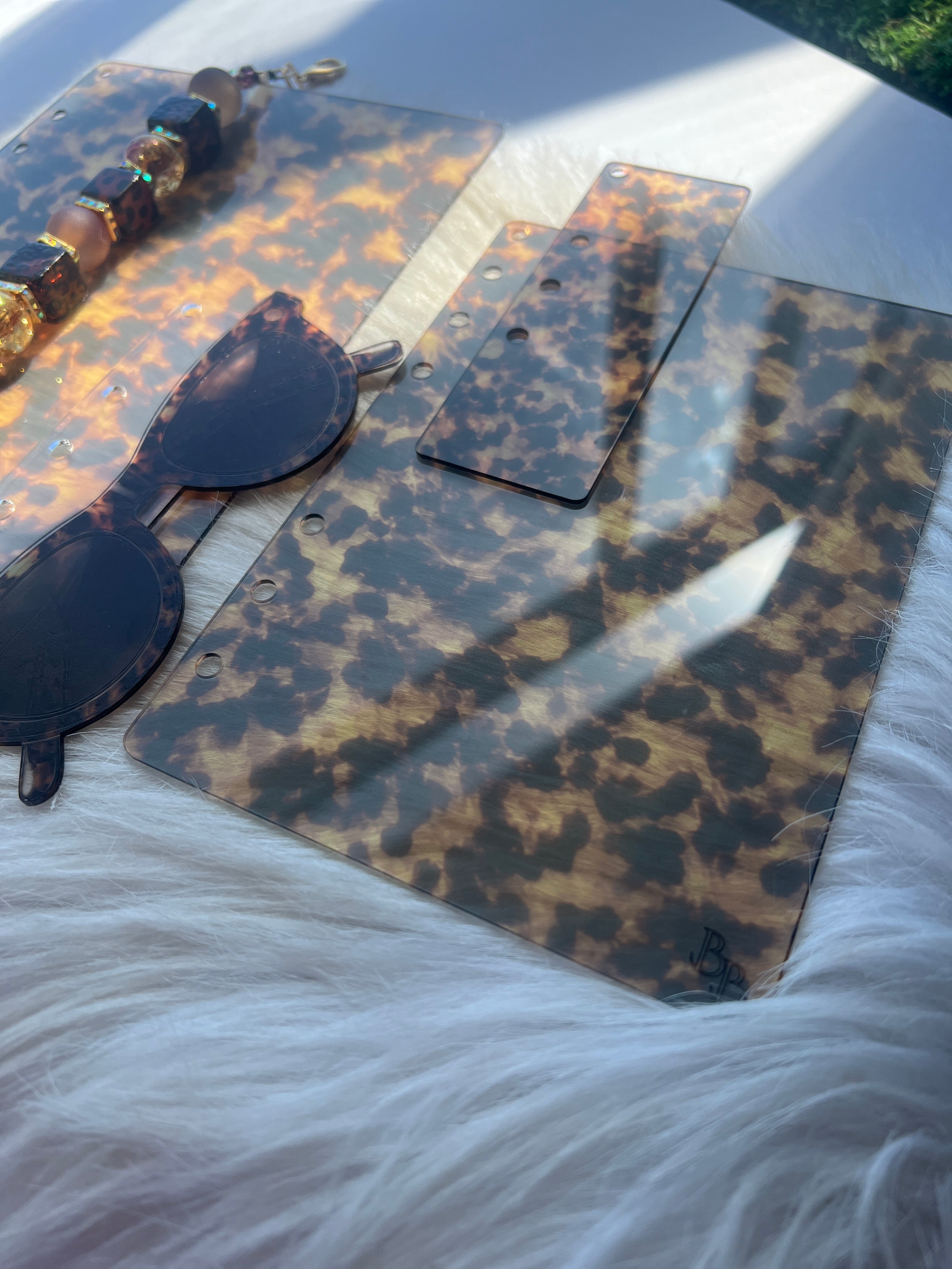 Amber Glow Tortoise™ Collection | Acrylic Dashboards, Page Trackers & Planner Charms