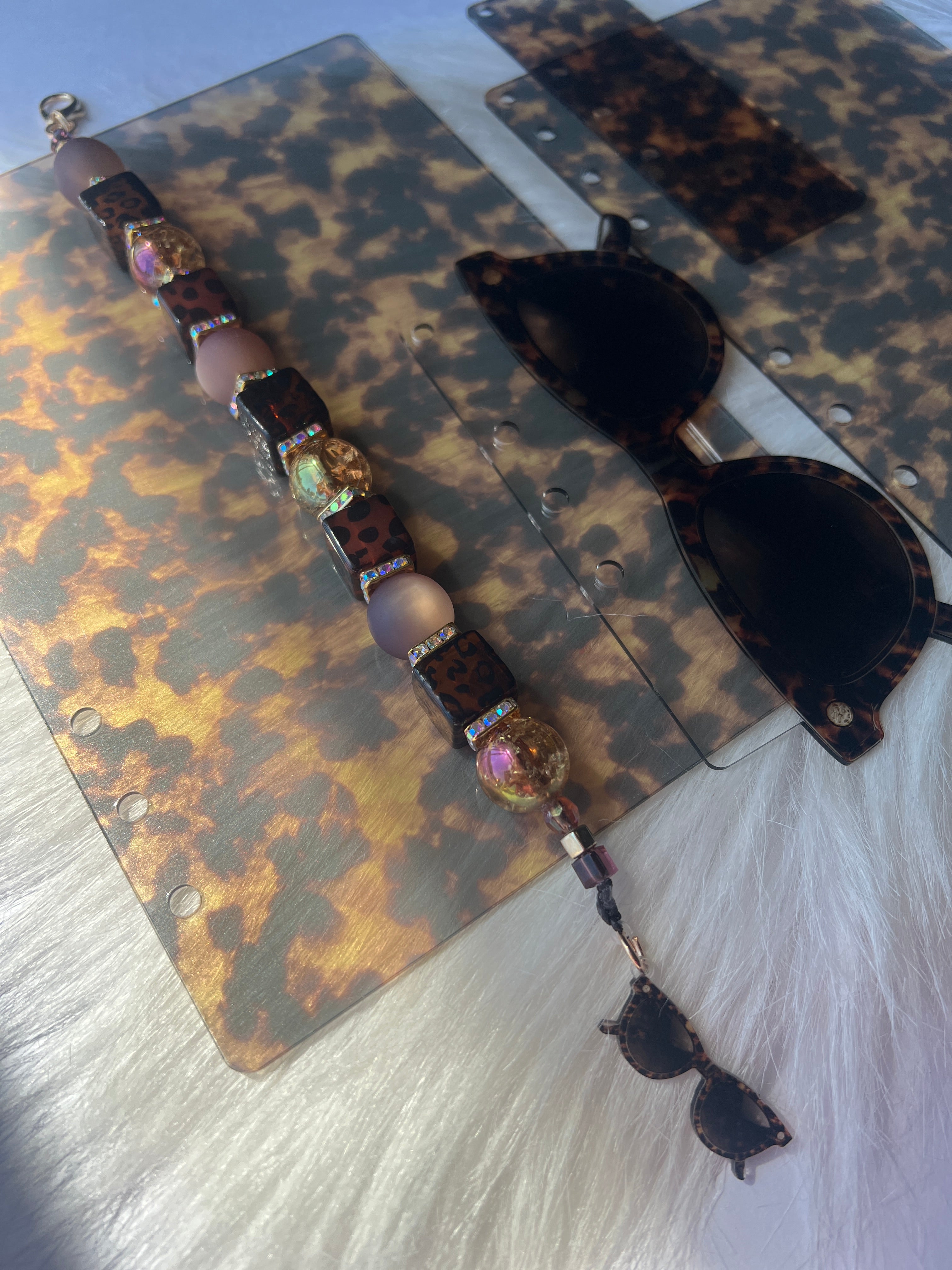 Amber Glow Tortoise™ Collection | Acrylic Dashboards, Page Trackers & Planner Charms