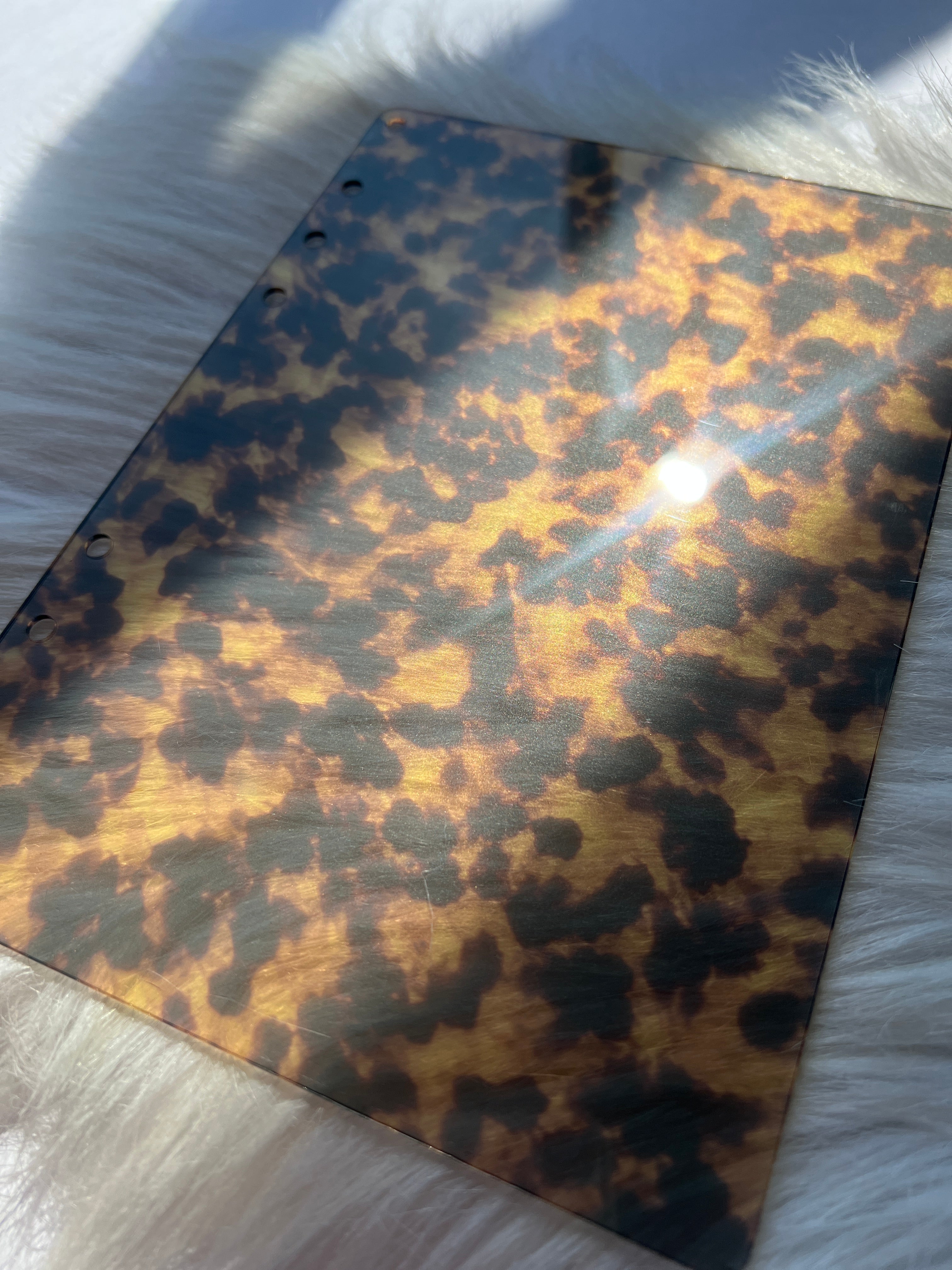 Amber Glow Tortoise™ Collection | Acrylic Dashboards, Page Trackers & Planner Charms