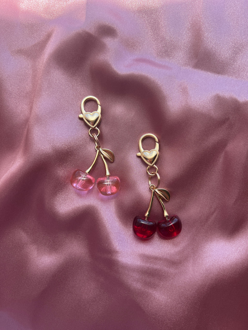 Glossy Cherry Charm | Planner Charm | Purse Charm | Gold Hardware