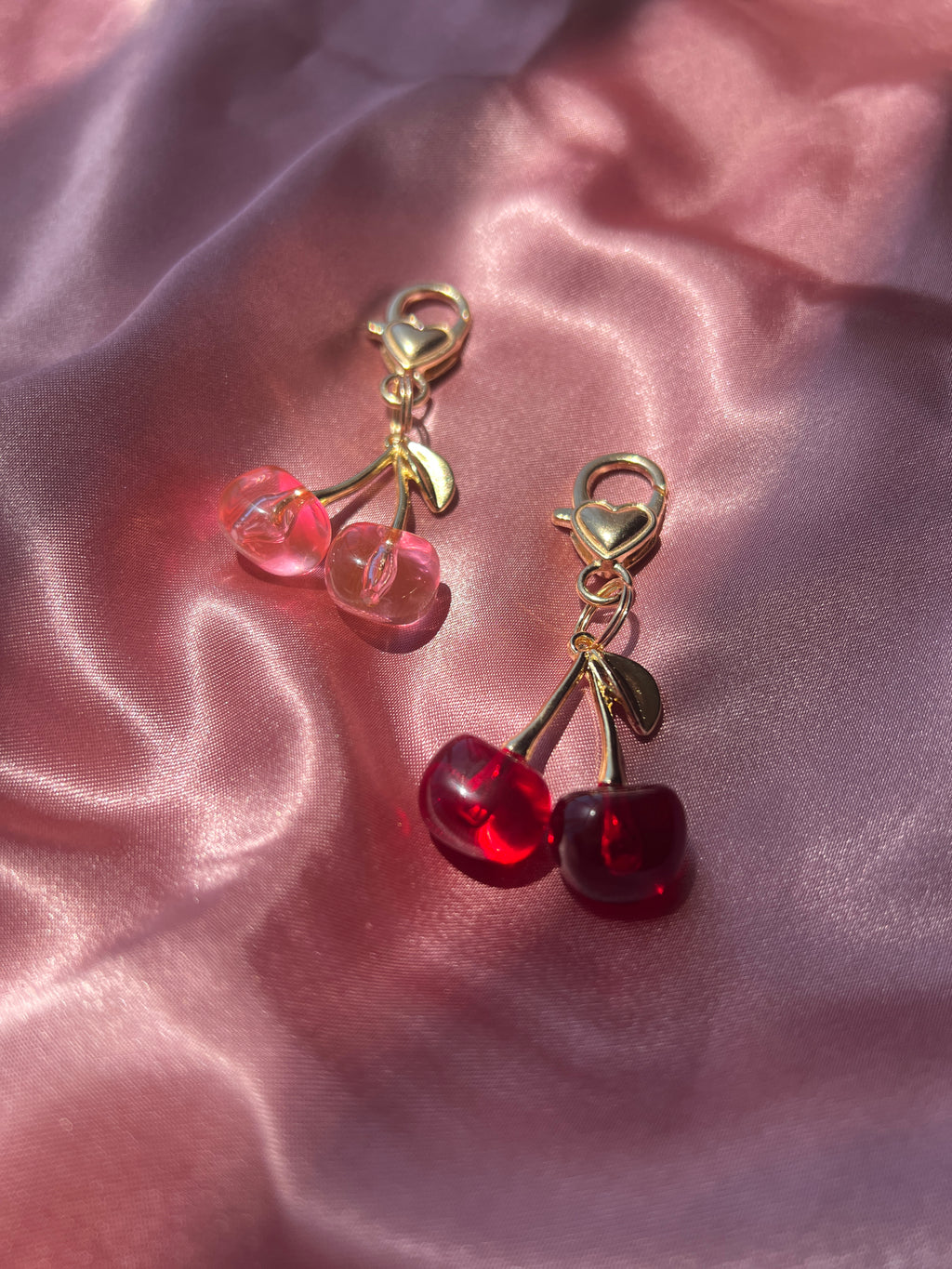 Glossy Cherry Charm | Planner Charm | Purse Charm | Gold Hardware