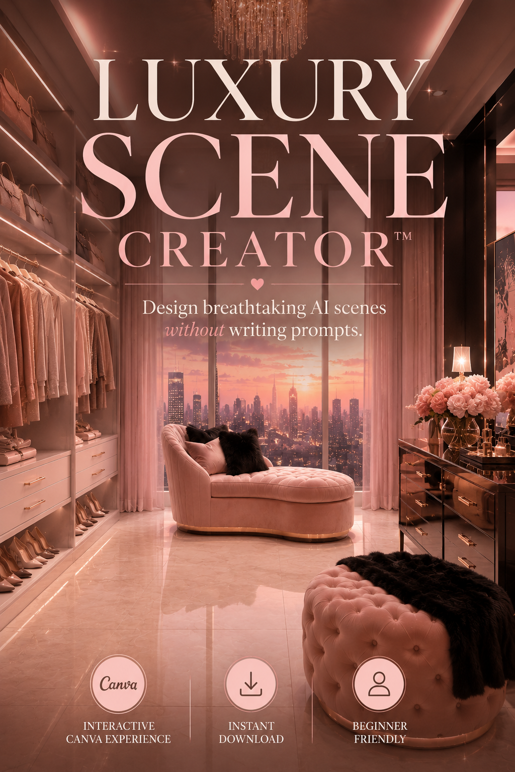 Luxury Scene Creator™ | Interactive AI Prompt Builder | Design Cinematic Scenes & Luxury Backgrounds | Instant Download