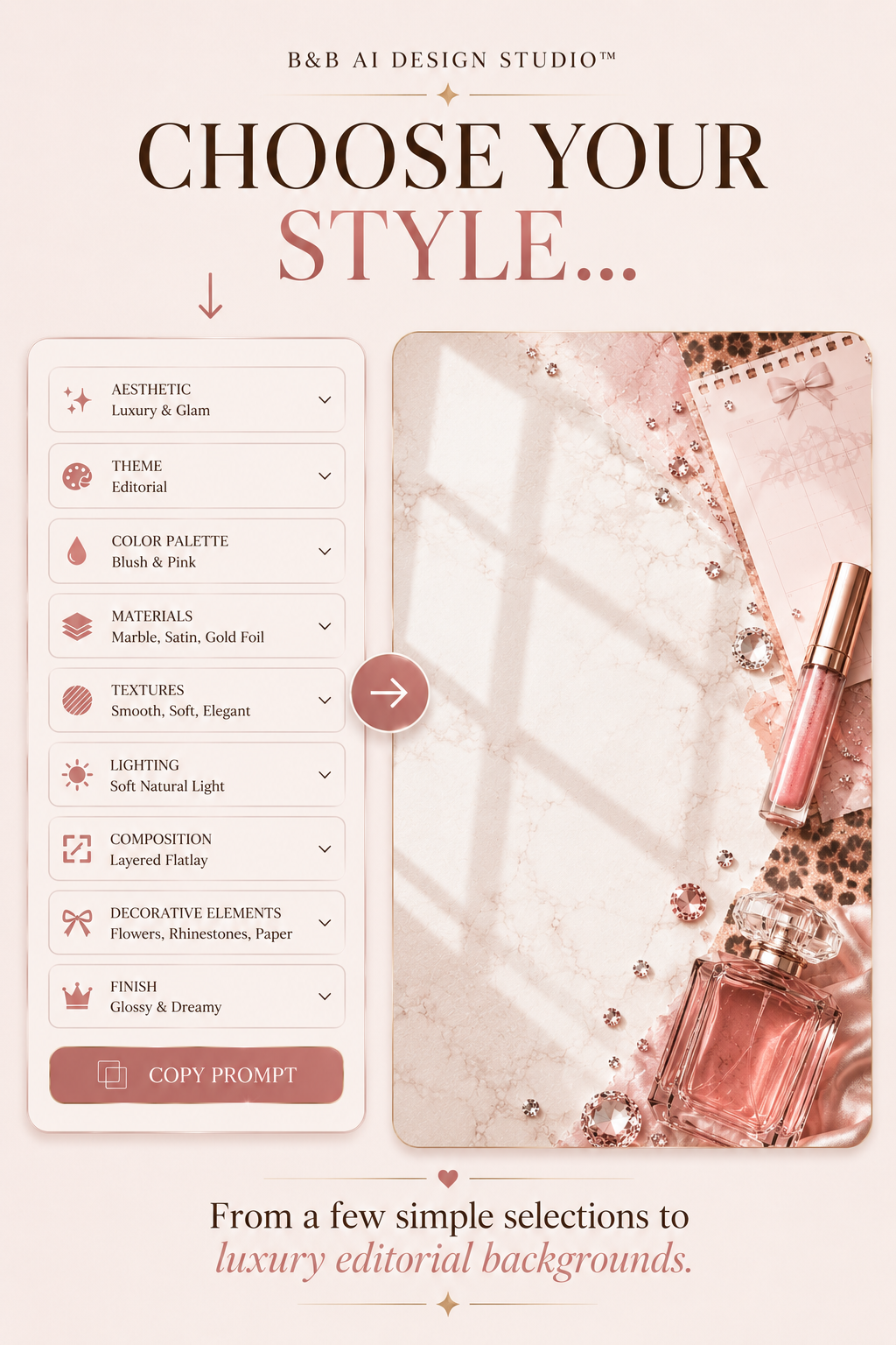 B&B Premium Background Designer™ | Luxury AI Prompt Generator for Planners, Journals & Digital Art