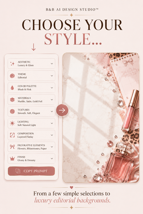B&B Premium Background Designer™ | Luxury AI Prompt Generator for Planners, Journals & Digital Art