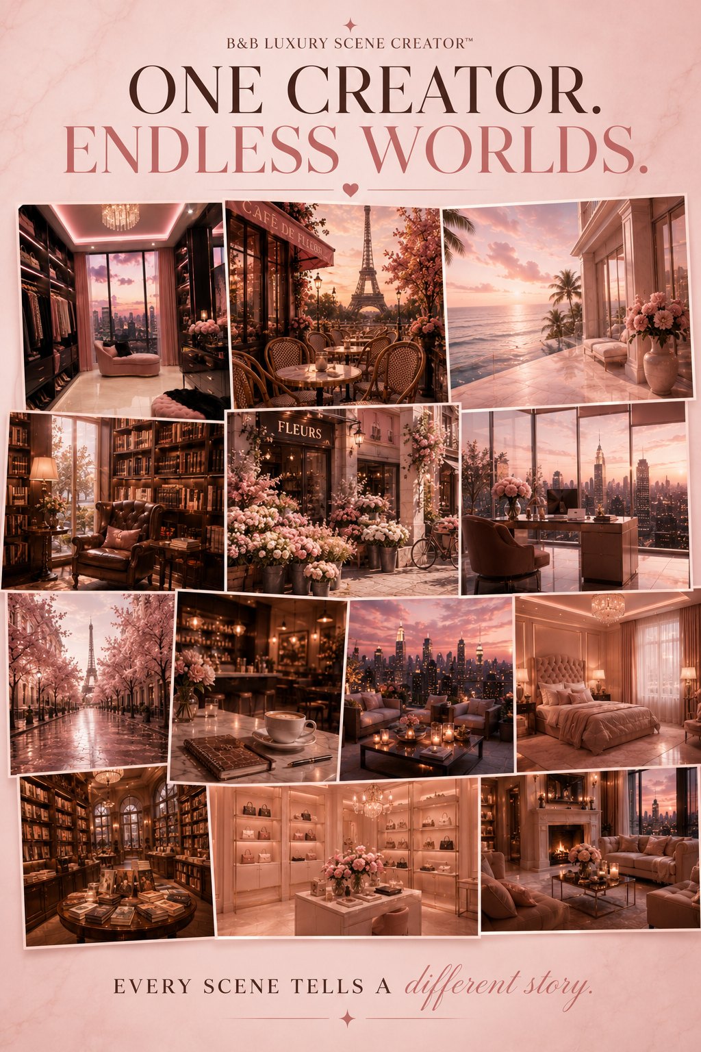 Luxury Scene Creator™ | Interactive AI Prompt Builder | Design Cinematic Scenes & Luxury Backgrounds | Instant Download