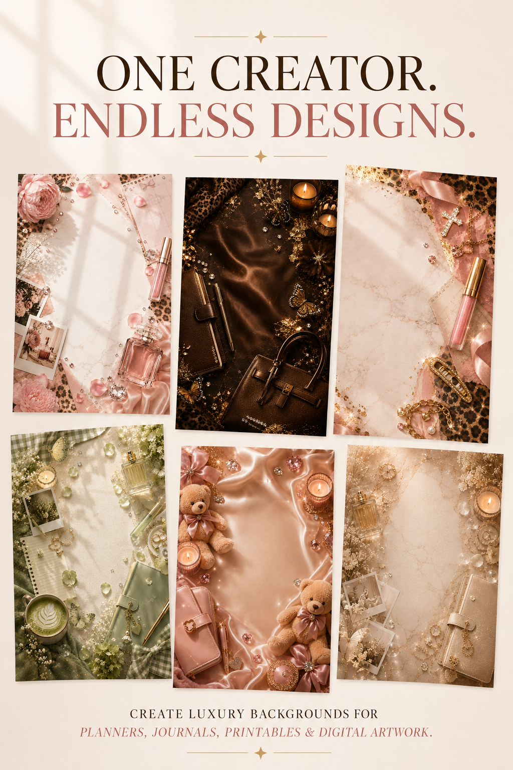 B&B Premium Background Designer™ | Luxury AI Prompt Generator for Planners, Journals & Digital Art