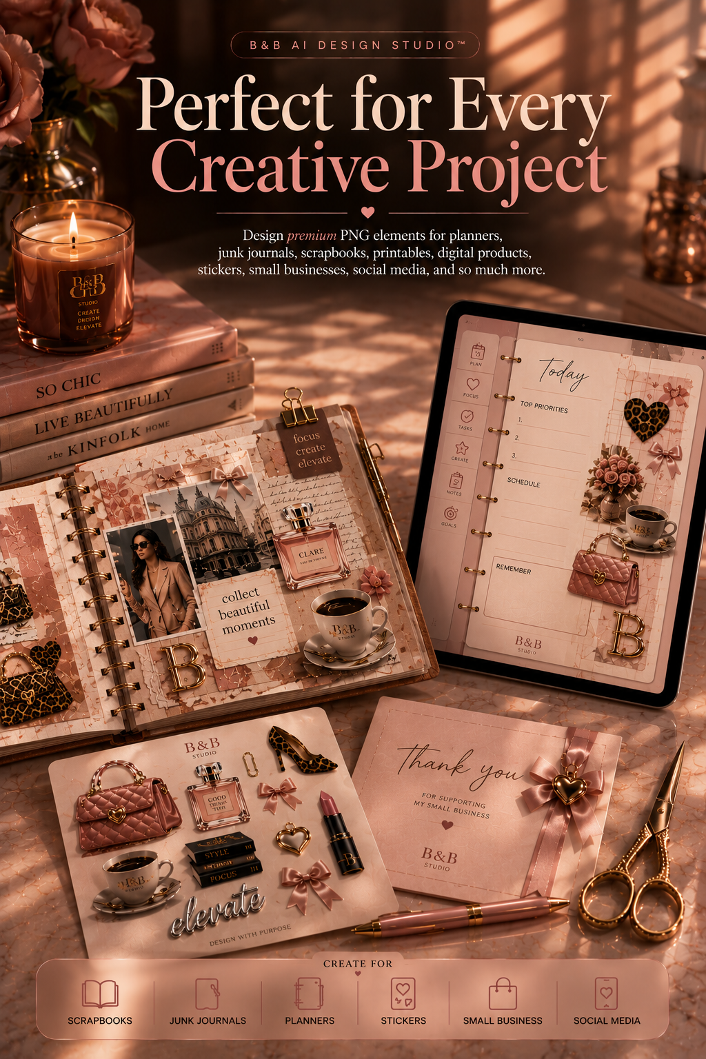 B&B PNG ELEMENT CREATOR™ | Premium Transparent PNG Prompt Generator