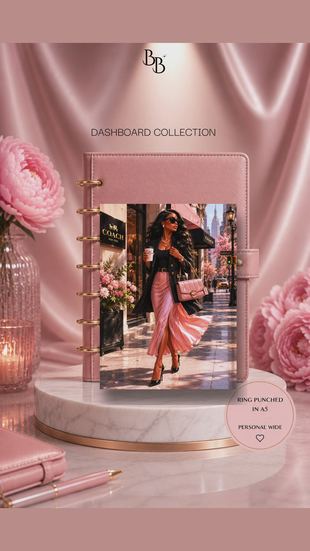 Blush & Ambition Dashboard Collection™ | Luxury Planner Dashboards | Laminated A5, Personal & Personal Wide Planner Inserts